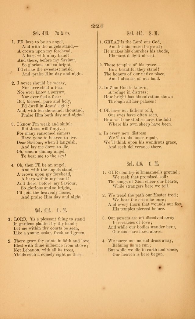 Church music: with selections for the ordinary occasions of public and social worship, from the Psalms and hymns of the Presbyterian Church in the United States of America page 224