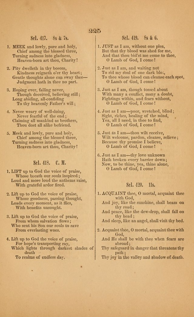 Church music: with selections for the ordinary occasions of public and social worship, from the Psalms and hymns of the Presbyterian Church in the United States of America page 225