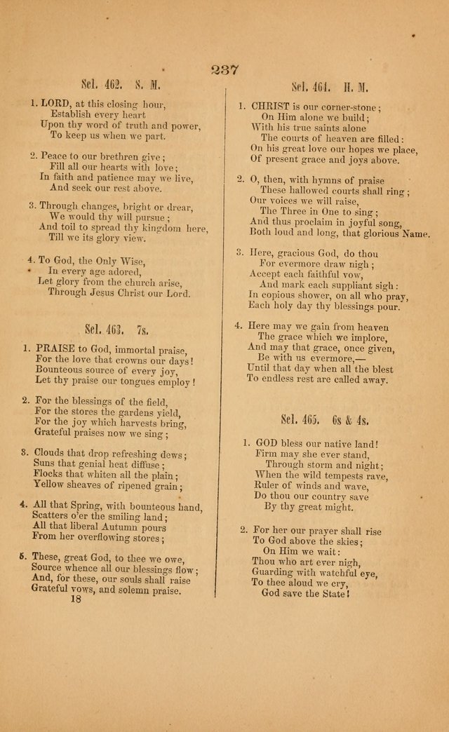 Church music: with selections for the ordinary occasions of public and social worship, from the Psalms and hymns of the Presbyterian Church in the United States of America page 237