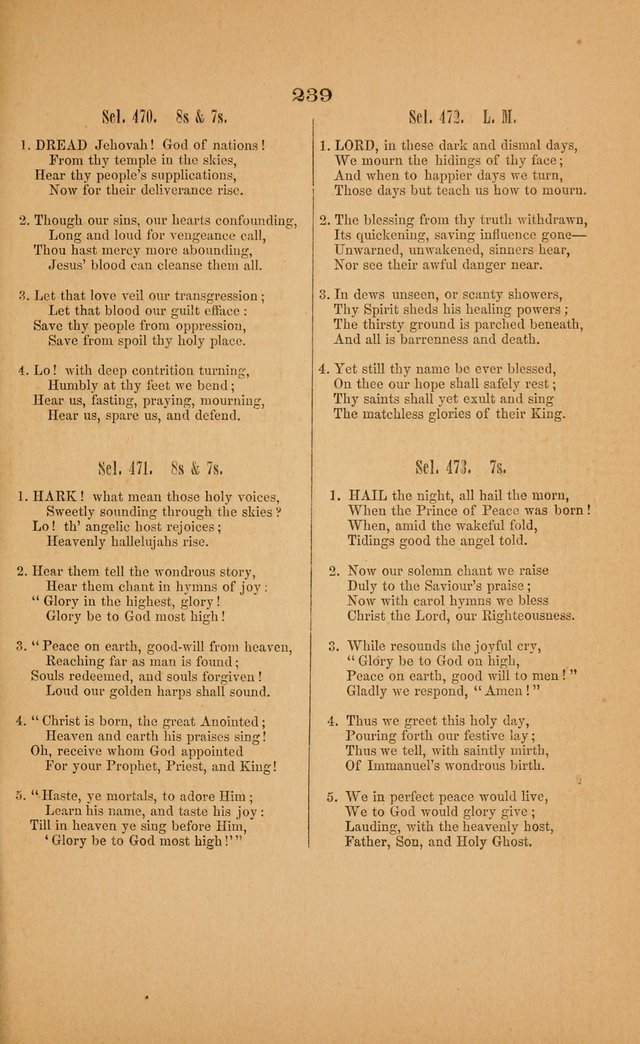 Church music: with selections for the ordinary occasions of public and social worship, from the Psalms and hymns of the Presbyterian Church in the United States of America page 239