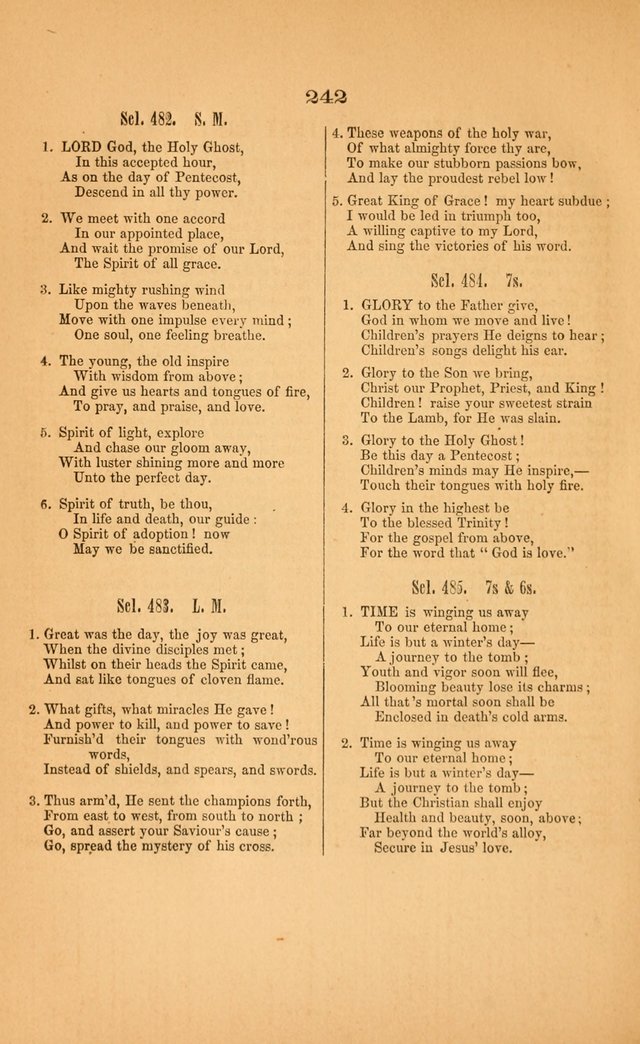 Church music: with selections for the ordinary occasions of public and social worship, from the Psalms and hymns of the Presbyterian Church in the United States of America page 242