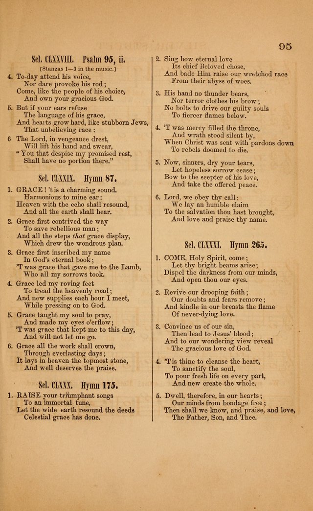 Church music: with selections for the ordinary occasions of public and social worship, from the Psalms and hymns of the Presbyterian Church in the United States of America page 95