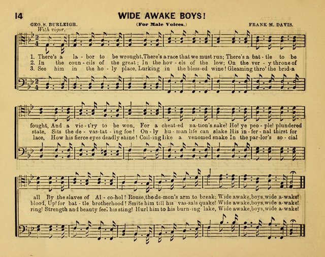 Crystal Notes: a choice collection of new temperance hymns and songs for red, white and blue ribbon clubs, gospel meetings, and every phase of the temperance work... page 14