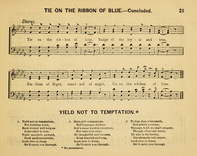 Crystal Notes: a choice collection of new temperance hymns and songs for red, white and blue ribbon clubs, gospel meetings, and every phase of the temperance work... page 21