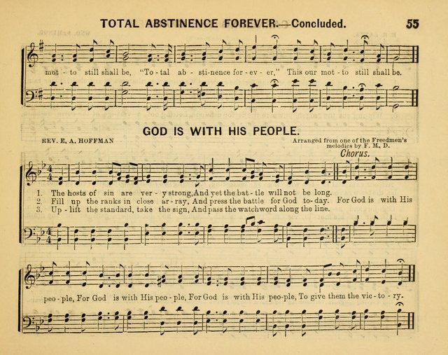 Crystal Notes: a choice collection of new temperance hymns and songs for red, white and blue ribbon clubs, gospel meetings, and every phase of the temperance work... page 55