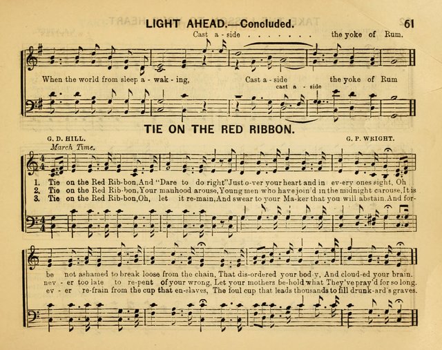 Crystal Notes: a choice collection of new temperance hymns and songs for red, white and blue ribbon clubs, gospel meetings, and every phase of the temperance work... page 61