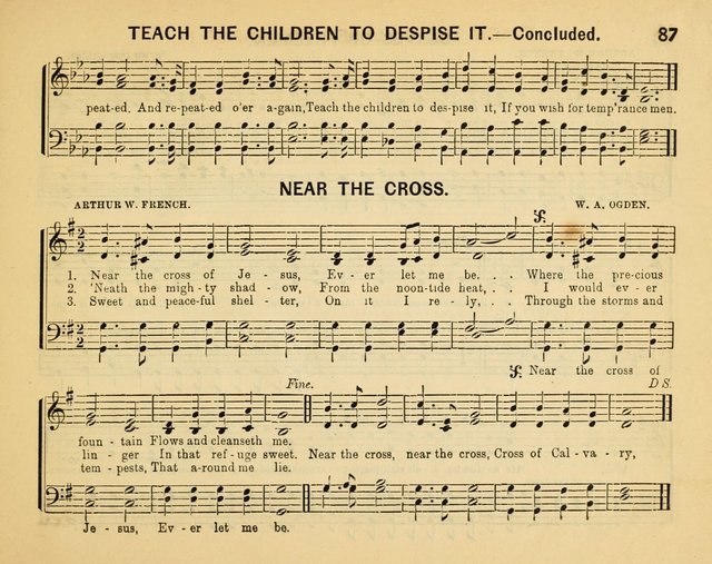 Crystal Notes: a choice collection of new temperance hymns and songs for red, white and blue ribbon clubs, gospel meetings, and every phase of the temperance work... page 87