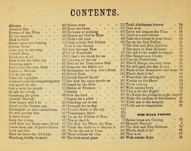 Crystal Notes: a choice collection of new temperance hymns and songs for red, white and blue ribbon clubs, gospel meetings, and every phase of the temperance work... page 96