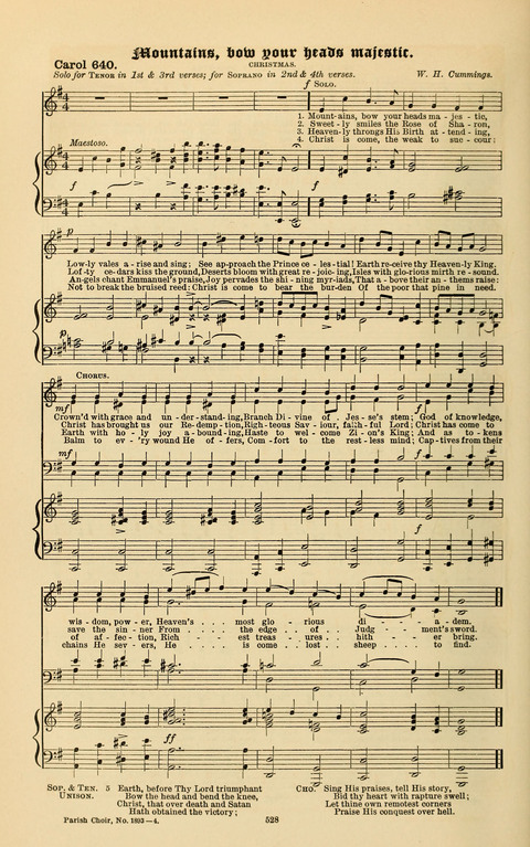 Carols Old and Carols New: for use at Christmas and other seasons of the Christian year page 536