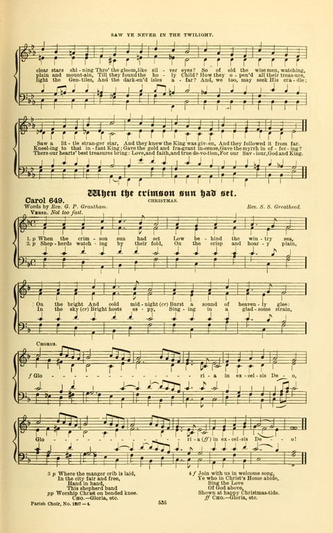 Carols Old and Carols New: for use at Christmas and other seasons of the Christian year page 543