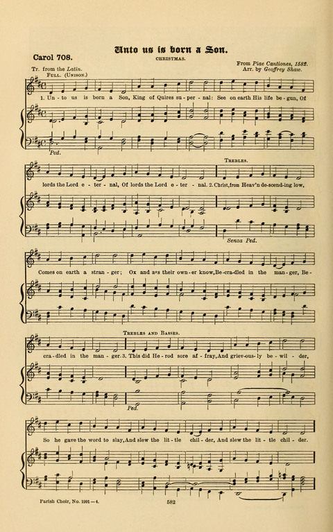 Carols Old and Carols New: for use at Christmas and other seasons of the Christian year page 592