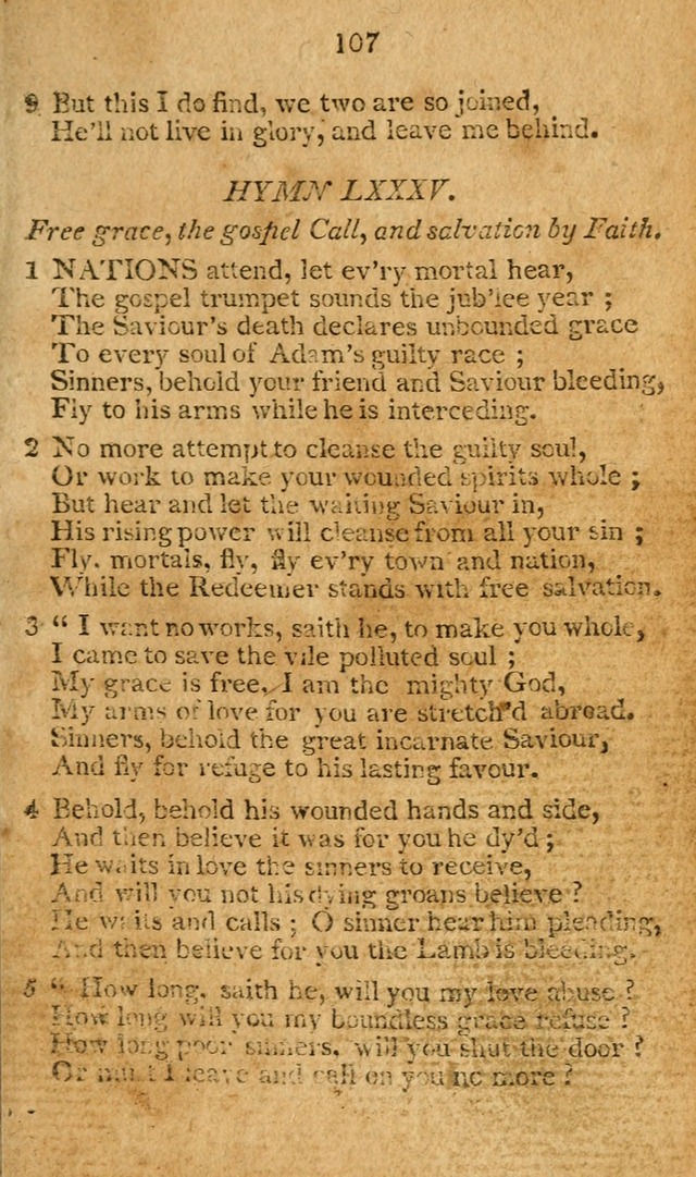 A Collection of original and select hymns and spiritual songs: for the use of Christian societies page 112