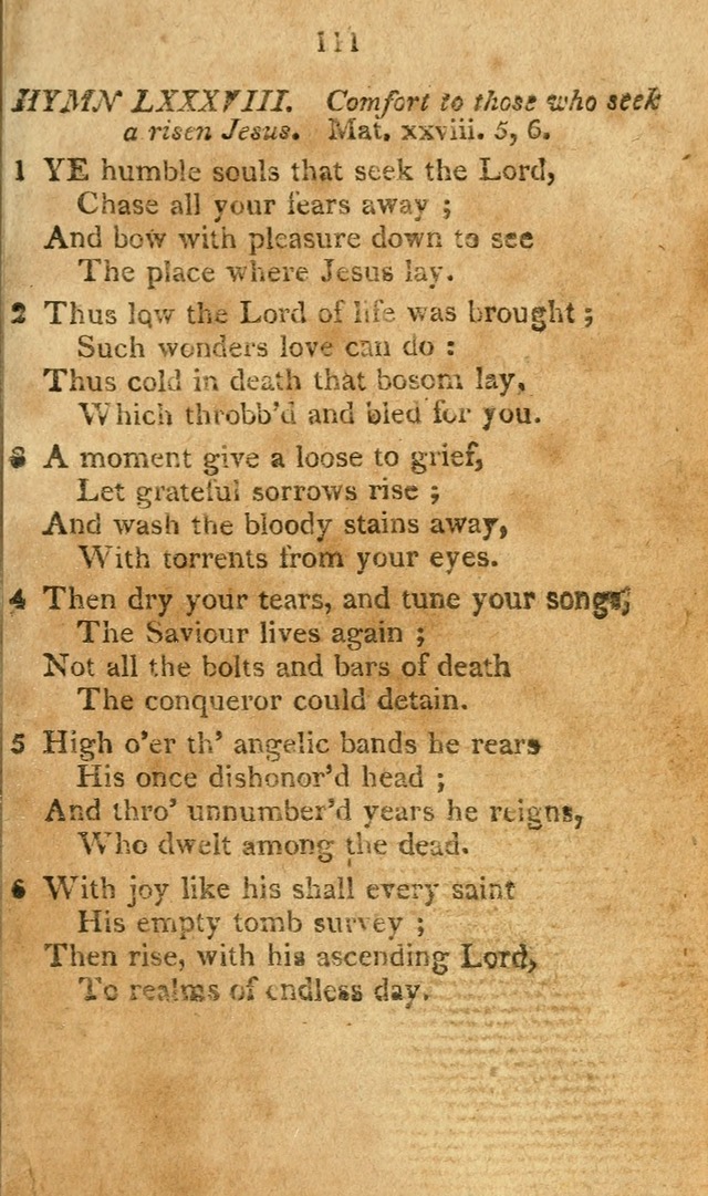 A Collection of original and select hymns and spiritual songs: for the use of Christian societies page 116