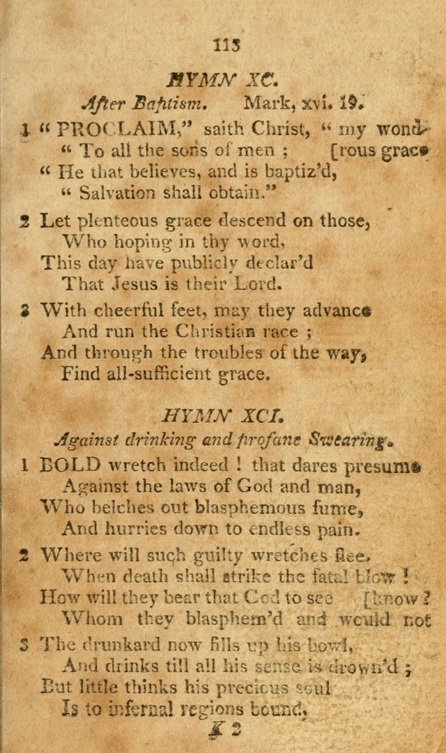 A Collection of original and select hymns and spiritual songs: for the use of Christian societies page 118