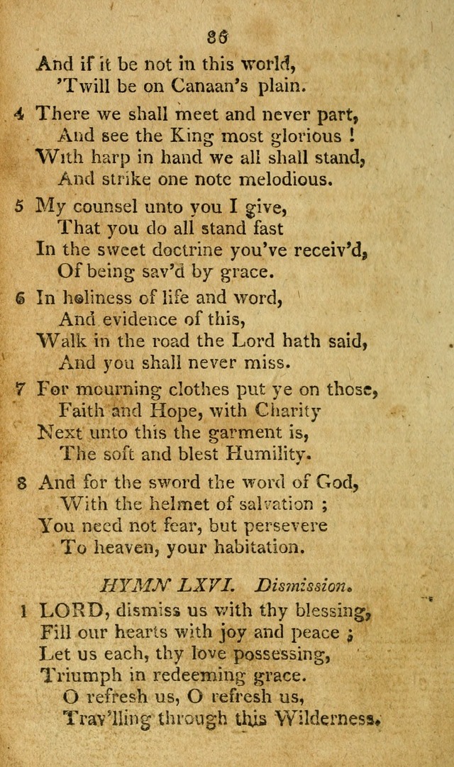 A Collection of original and select hymns and spiritual songs: for the use of Christian societies page 91