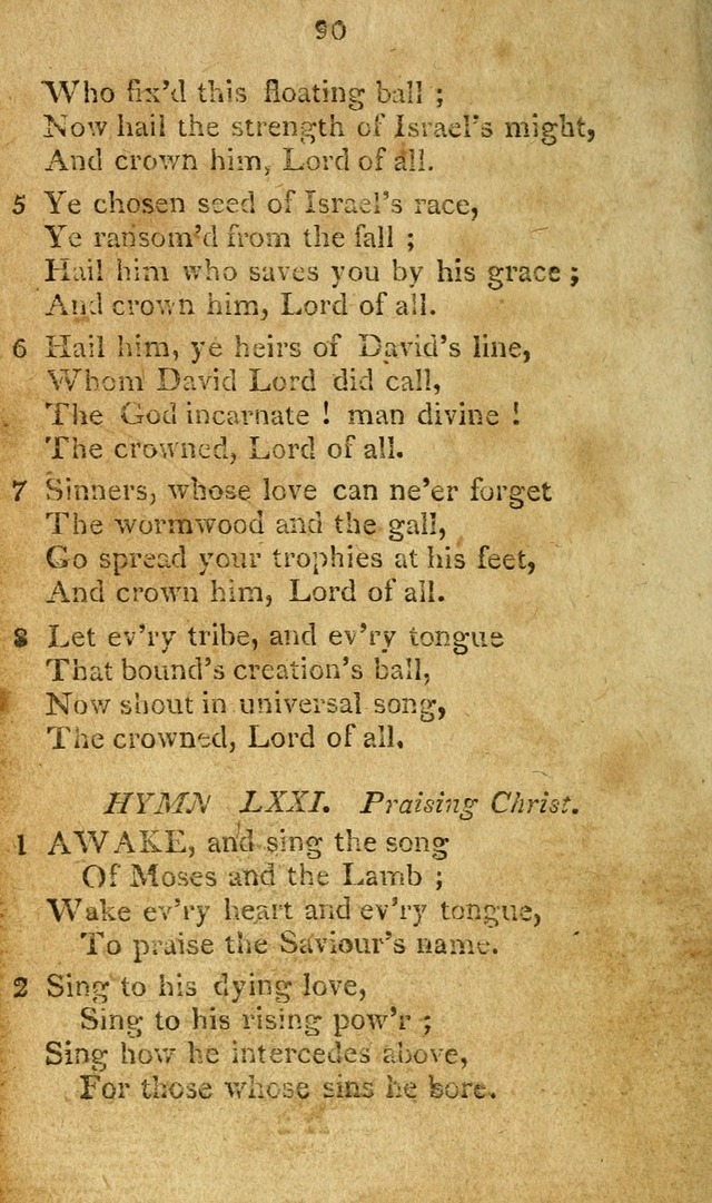 A Collection of original and select hymns and spiritual songs: for the use of Christian societies page 95