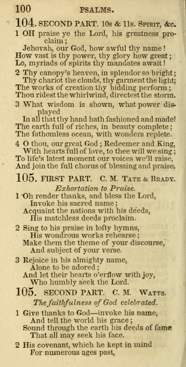 The Christian Psalmist: being a collection of psalms, hymns, and spiritual songs compiled from the most approved authors, and designed as a standard hymn book for public and social worship page 100