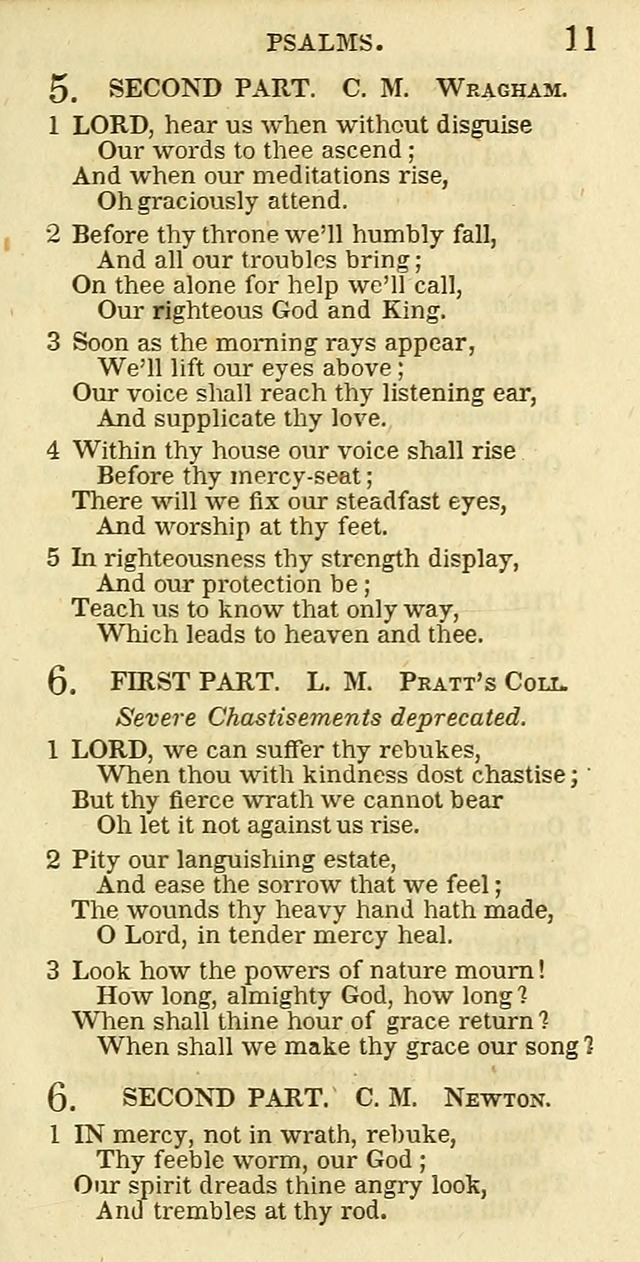 The Christian Psalmist: being a collection of psalms, hymns, and spiritual songs compiled from the most approved authors, and designed as a standard hymn book for public and social worship page 11