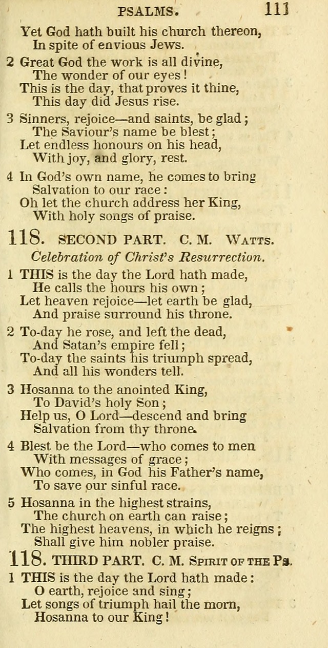 The Christian Psalmist: being a collection of psalms, hymns, and spiritual songs compiled from the most approved authors, and designed as a standard hymn book for public and social worship page 111