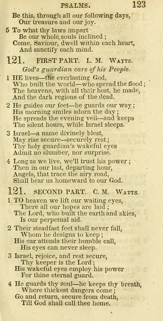 The Christian Psalmist: being a collection of psalms, hymns, and spiritual songs compiled from the most approved authors, and designed as a standard hymn book for public and social worship page 123