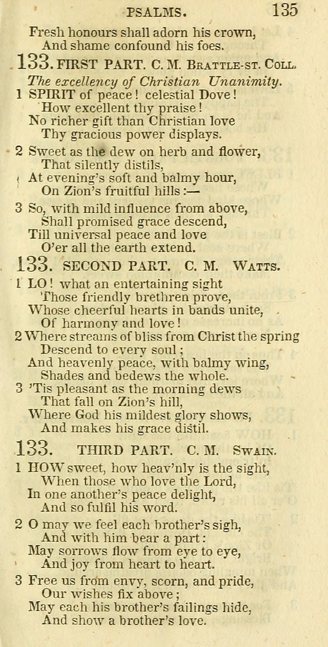 The Christian Psalmist: being a collection of psalms, hymns, and spiritual songs compiled from the most approved authors, and designed as a standard hymn book for public and social worship page 135