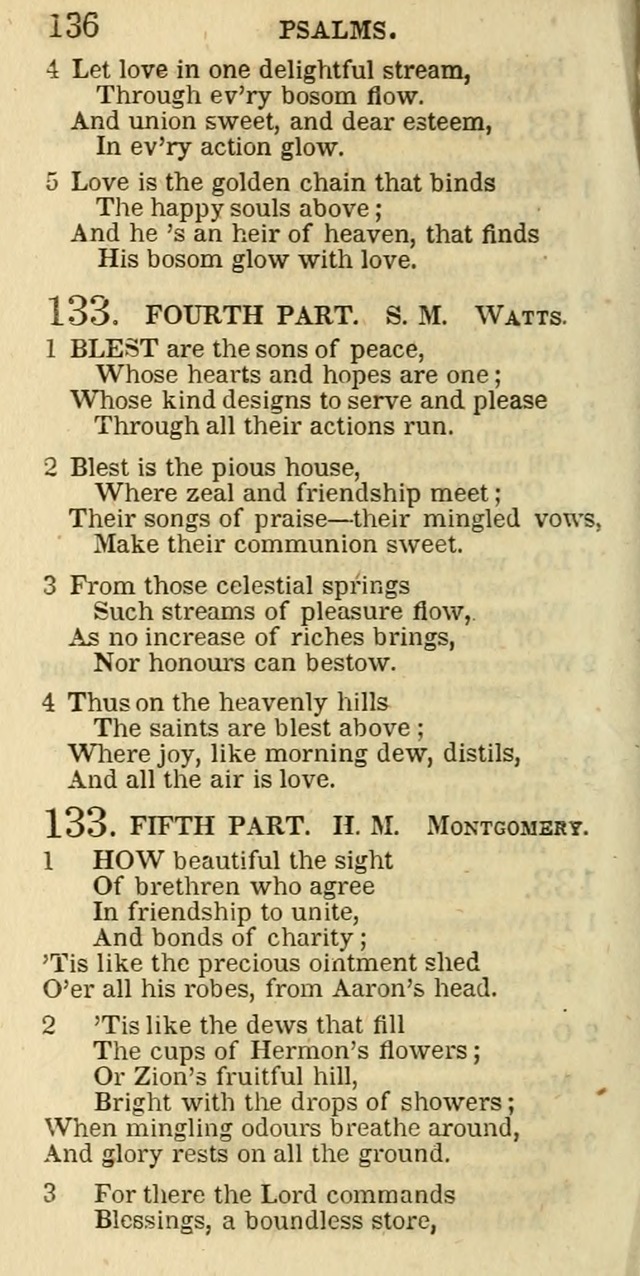 The Christian Psalmist: being a collection of psalms, hymns, and spiritual songs compiled from the most approved authors, and designed as a standard hymn book for public and social worship page 136