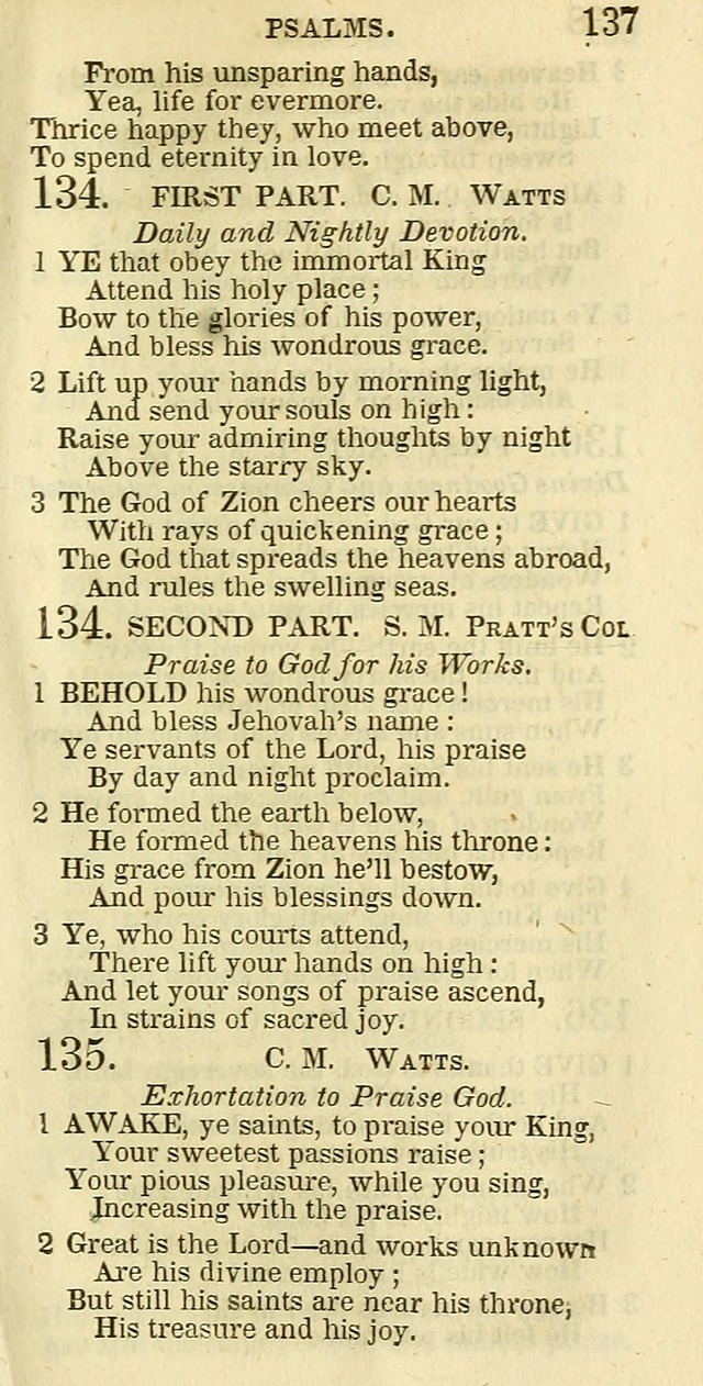 The Christian Psalmist: being a collection of psalms, hymns, and spiritual songs compiled from the most approved authors, and designed as a standard hymn book for public and social worship page 137