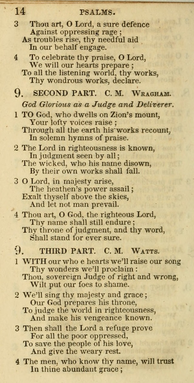 The Christian Psalmist: being a collection of psalms, hymns, and spiritual songs compiled from the most approved authors, and designed as a standard hymn book for public and social worship page 14