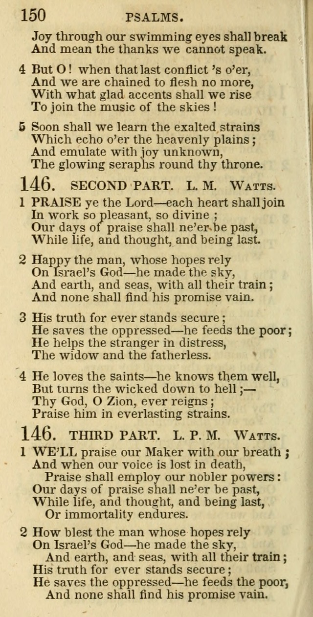 The Christian Psalmist: being a collection of psalms, hymns, and spiritual songs compiled from the most approved authors, and designed as a standard hymn book for public and social worship page 150