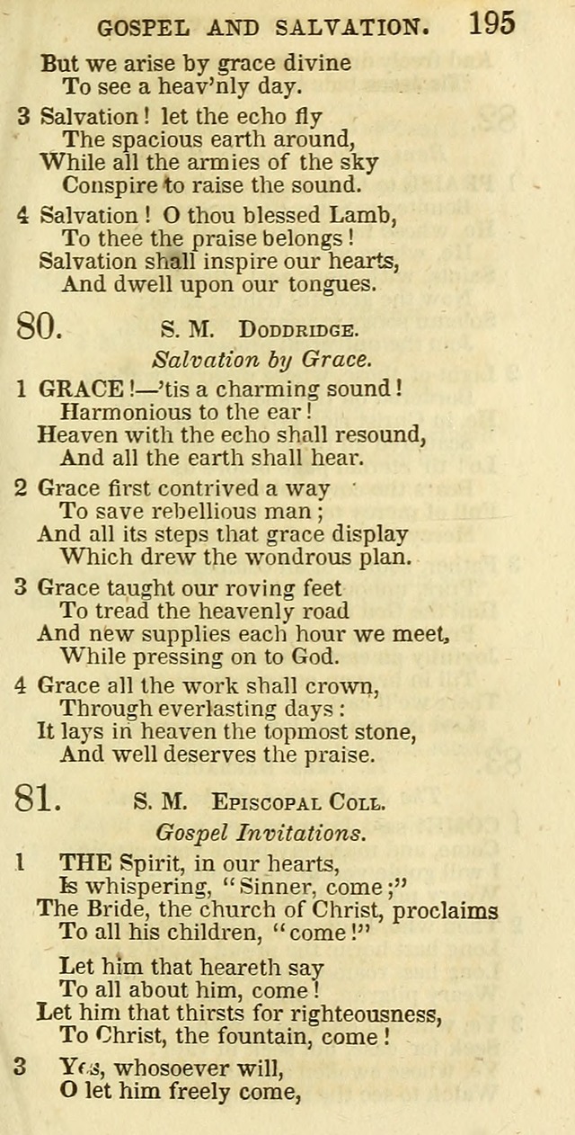 The Christian Psalmist: being a collection of psalms, hymns, and spiritual songs compiled from the most approved authors, and designed as a standard hymn book for public and social worship page 195