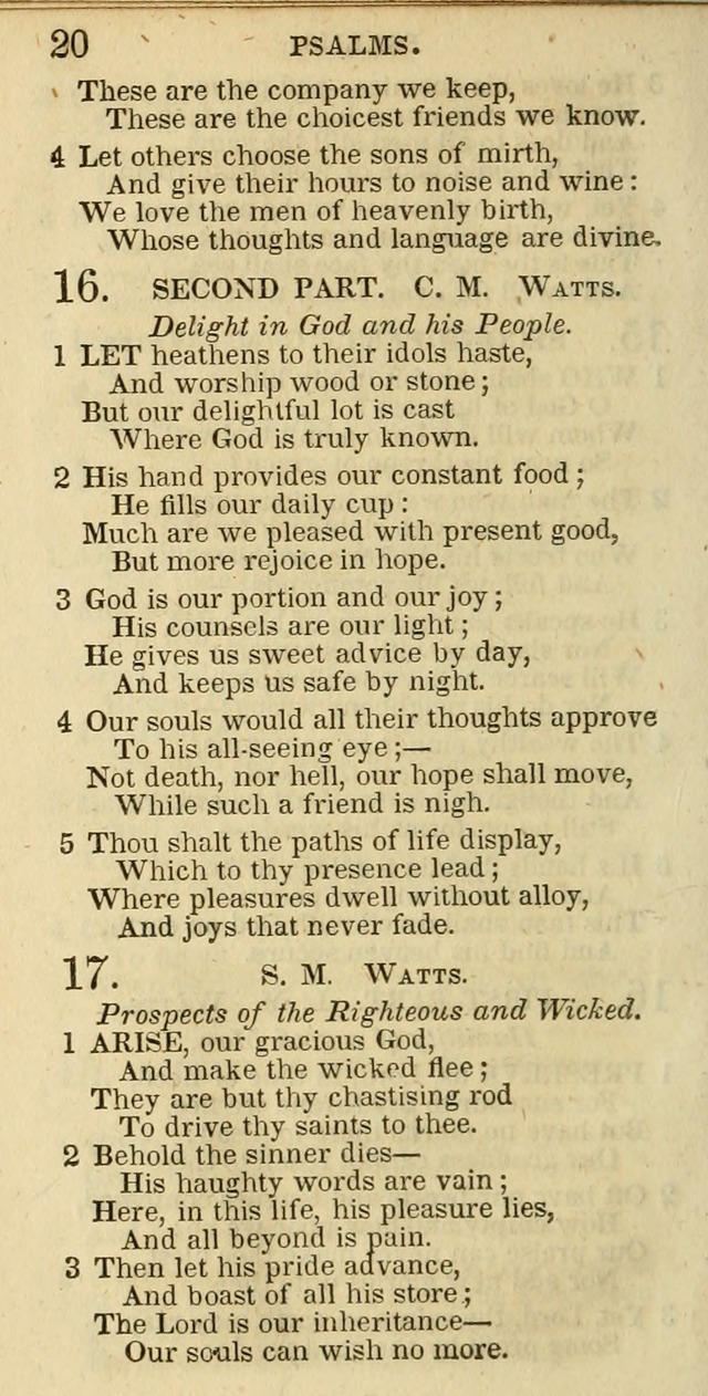 The Christian Psalmist: being a collection of psalms, hymns, and spiritual songs compiled from the most approved authors, and designed as a standard hymn book for public and social worship page 20