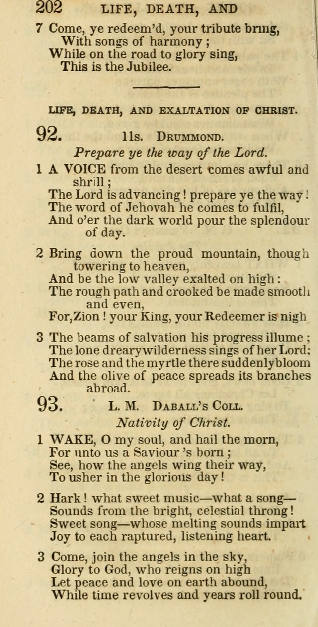 The Christian Psalmist: being a collection of psalms, hymns, and spiritual songs compiled from the most approved authors, and designed as a standard hymn book for public and social worship page 202