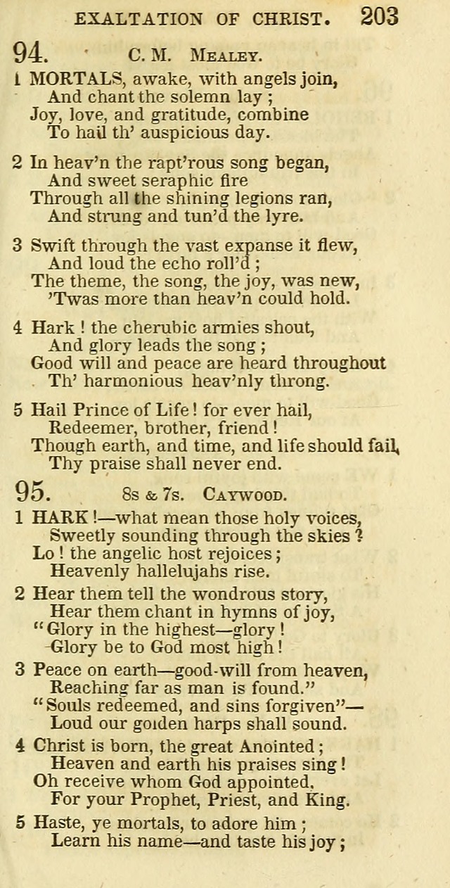 The Christian Psalmist: being a collection of psalms, hymns, and spiritual songs compiled from the most approved authors, and designed as a standard hymn book for public and social worship page 203