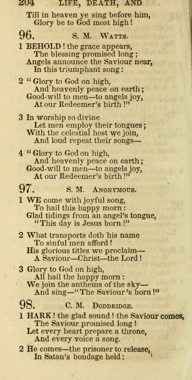 The Christian Psalmist: being a collection of psalms, hymns, and spiritual songs compiled from the most approved authors, and designed as a standard hymn book for public and social worship page 204