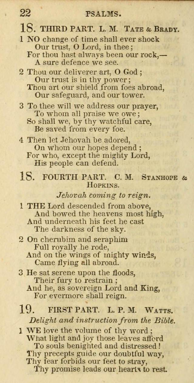 The Christian Psalmist: being a collection of psalms, hymns, and spiritual songs compiled from the most approved authors, and designed as a standard hymn book for public and social worship page 22