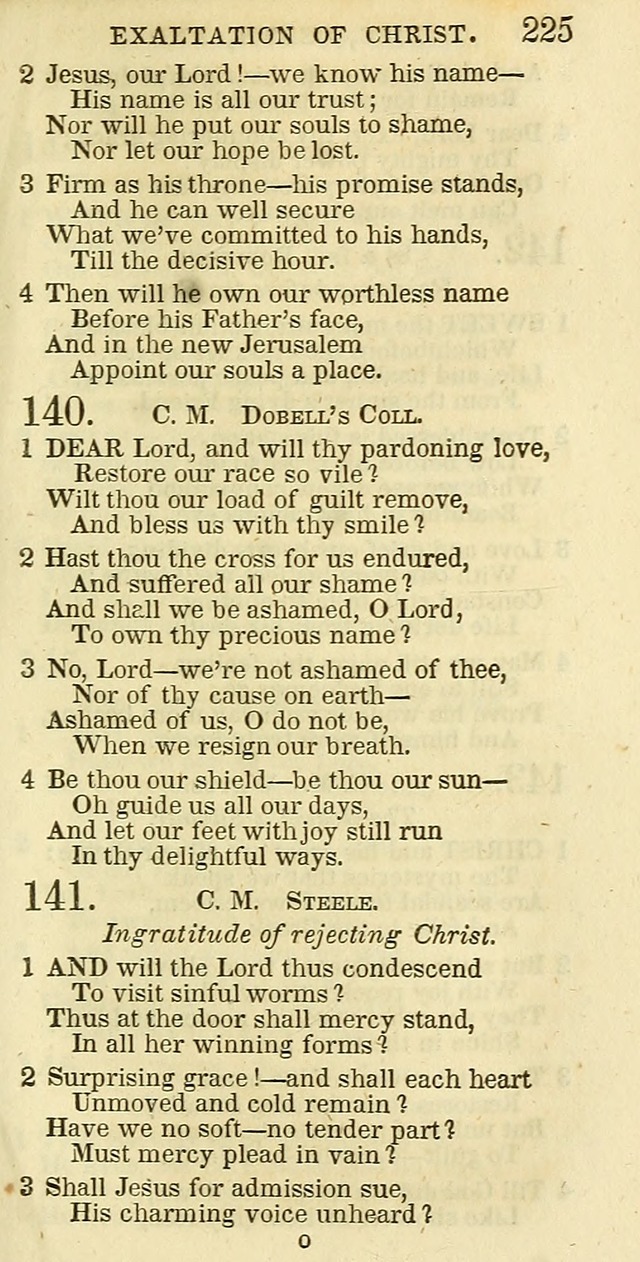 The Christian Psalmist: being a collection of psalms, hymns, and spiritual songs compiled from the most approved authors, and designed as a standard hymn book for public and social worship page 225