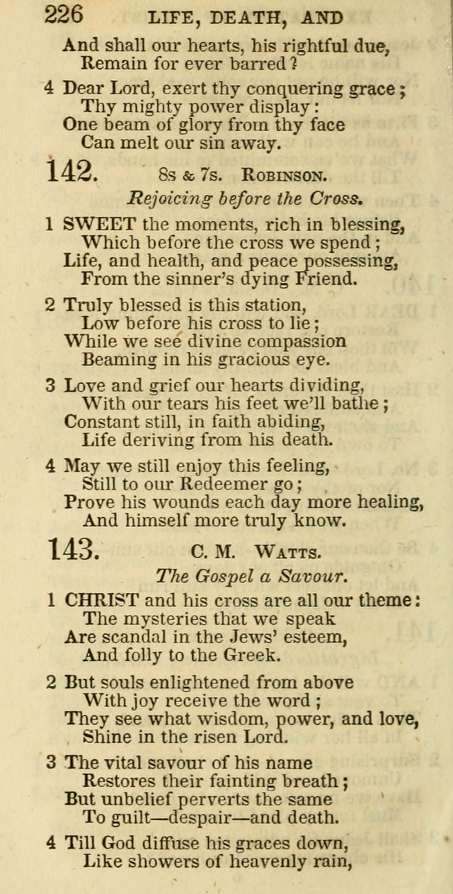 The Christian Psalmist: being a collection of psalms, hymns, and spiritual songs compiled from the most approved authors, and designed as a standard hymn book for public and social worship page 226