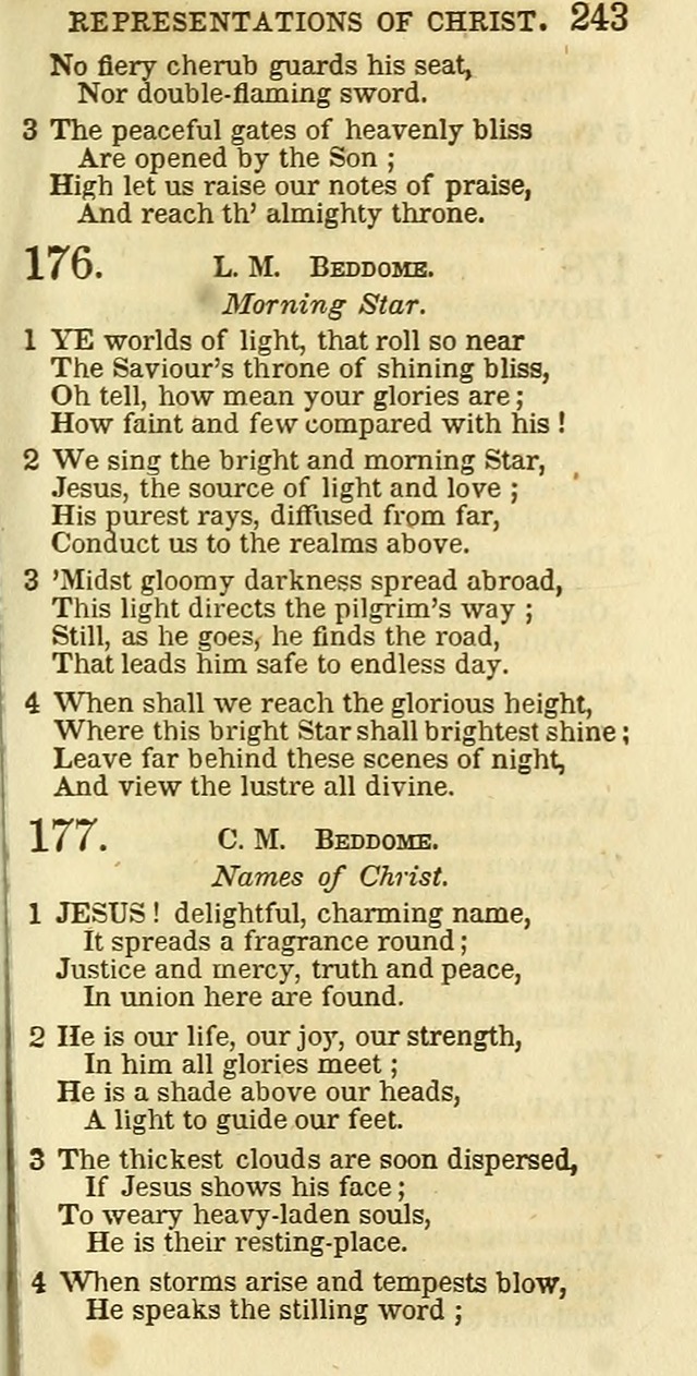 The Christian Psalmist: being a collection of psalms, hymns, and spiritual songs compiled from the most approved authors, and designed as a standard hymn book for public and social worship page 243