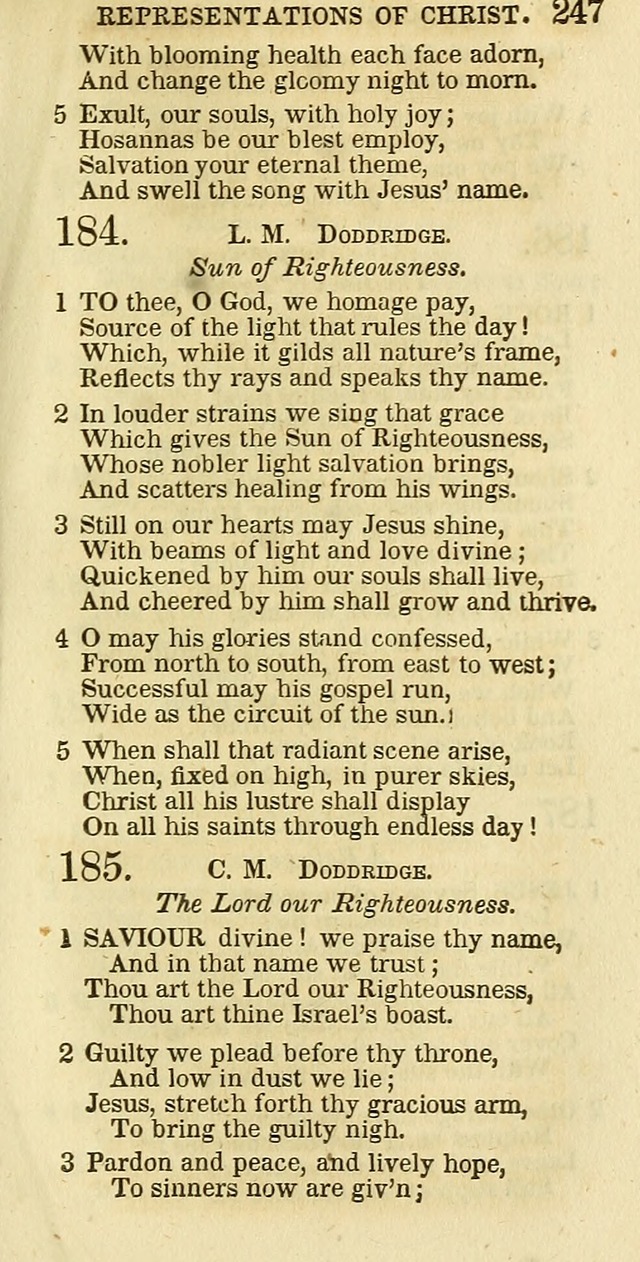 The Christian Psalmist: being a collection of psalms, hymns, and spiritual songs compiled from the most approved authors, and designed as a standard hymn book for public and social worship page 247