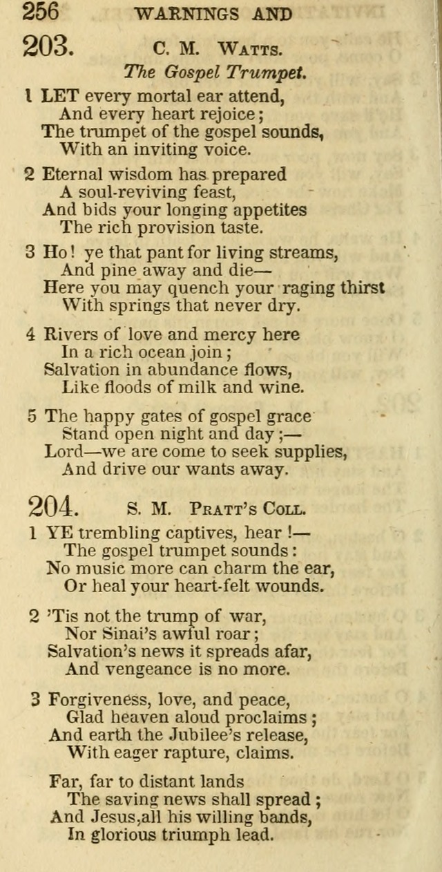 The Christian Psalmist: being a collection of psalms, hymns, and spiritual songs compiled from the most approved authors, and designed as a standard hymn book for public and social worship page 256