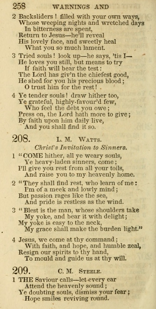 The Christian Psalmist: being a collection of psalms, hymns, and spiritual songs compiled from the most approved authors, and designed as a standard hymn book for public and social worship page 258