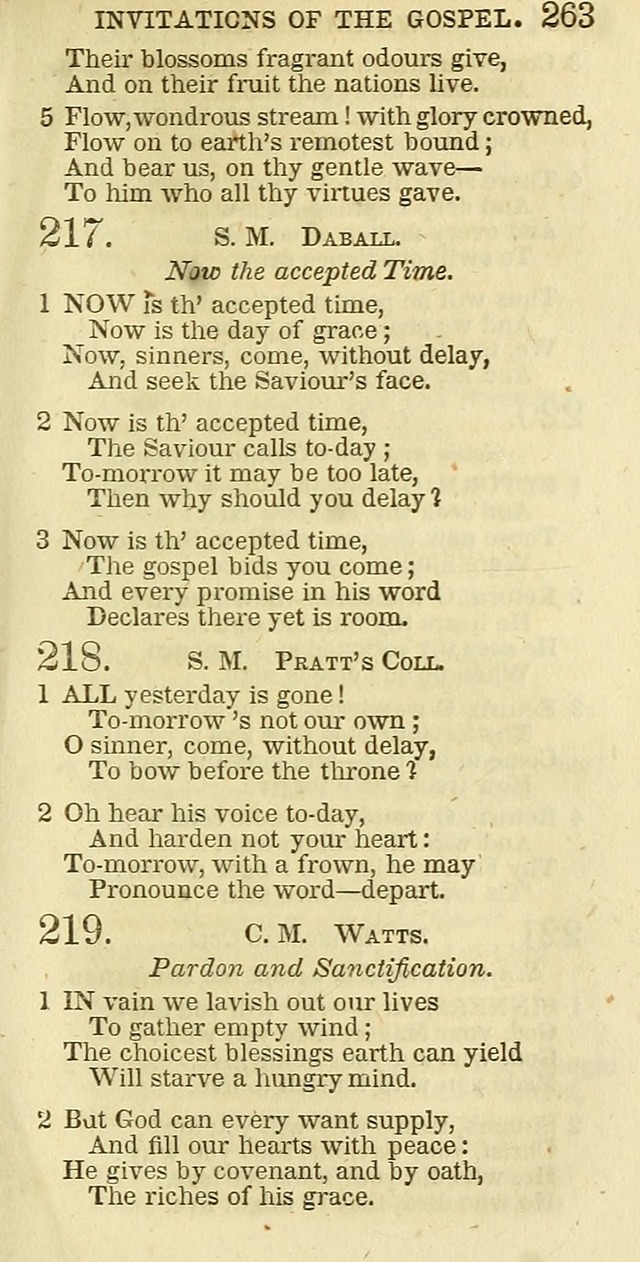 The Christian Psalmist: being a collection of psalms, hymns, and spiritual songs compiled from the most approved authors, and designed as a standard hymn book for public and social worship page 263