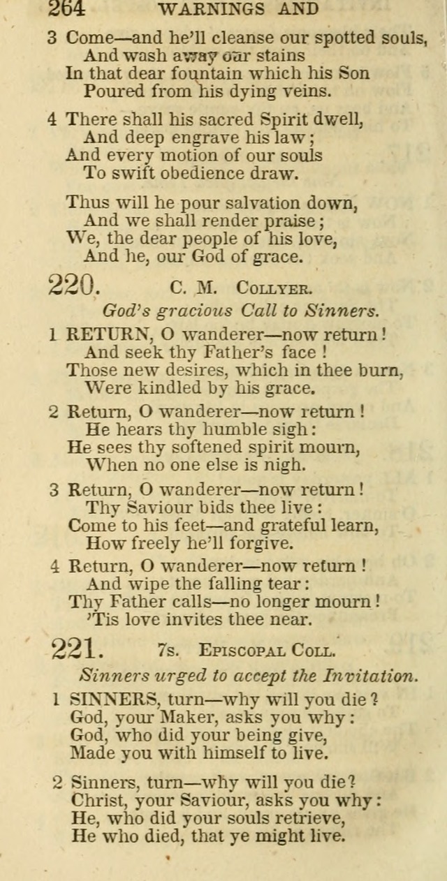 The Christian Psalmist: being a collection of psalms, hymns, and spiritual songs compiled from the most approved authors, and designed as a standard hymn book for public and social worship page 264