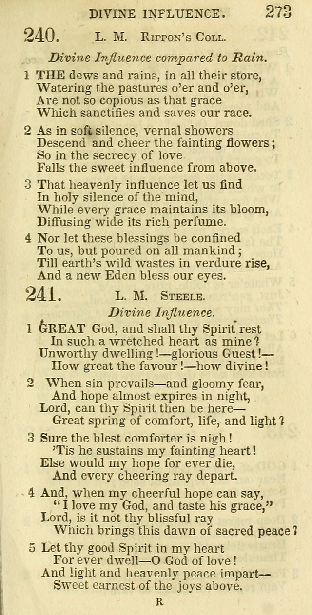 The Christian Psalmist: being a collection of psalms, hymns, and spiritual songs compiled from the most approved authors, and designed as a standard hymn book for public and social worship page 273