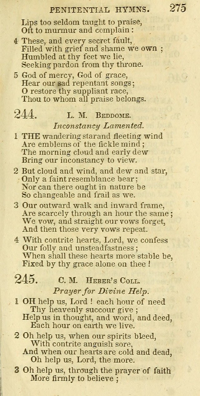 The Christian Psalmist: being a collection of psalms, hymns, and spiritual songs compiled from the most approved authors, and designed as a standard hymn book for public and social worship page 275