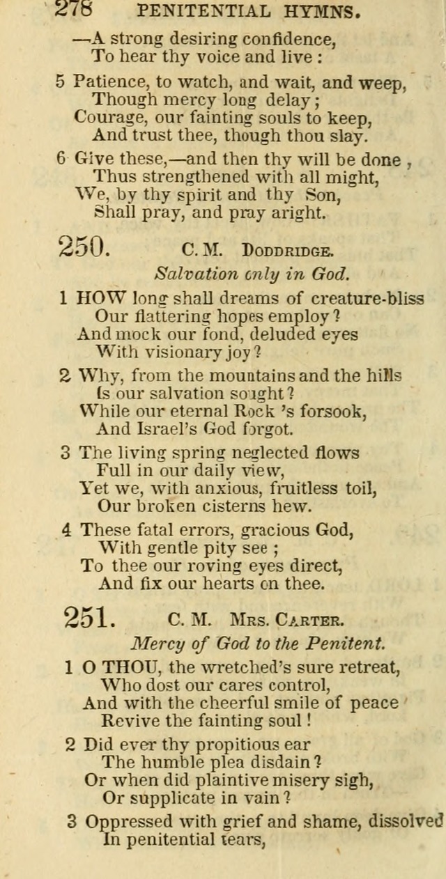The Christian Psalmist: being a collection of psalms, hymns, and spiritual songs compiled from the most approved authors, and designed as a standard hymn book for public and social worship page 278