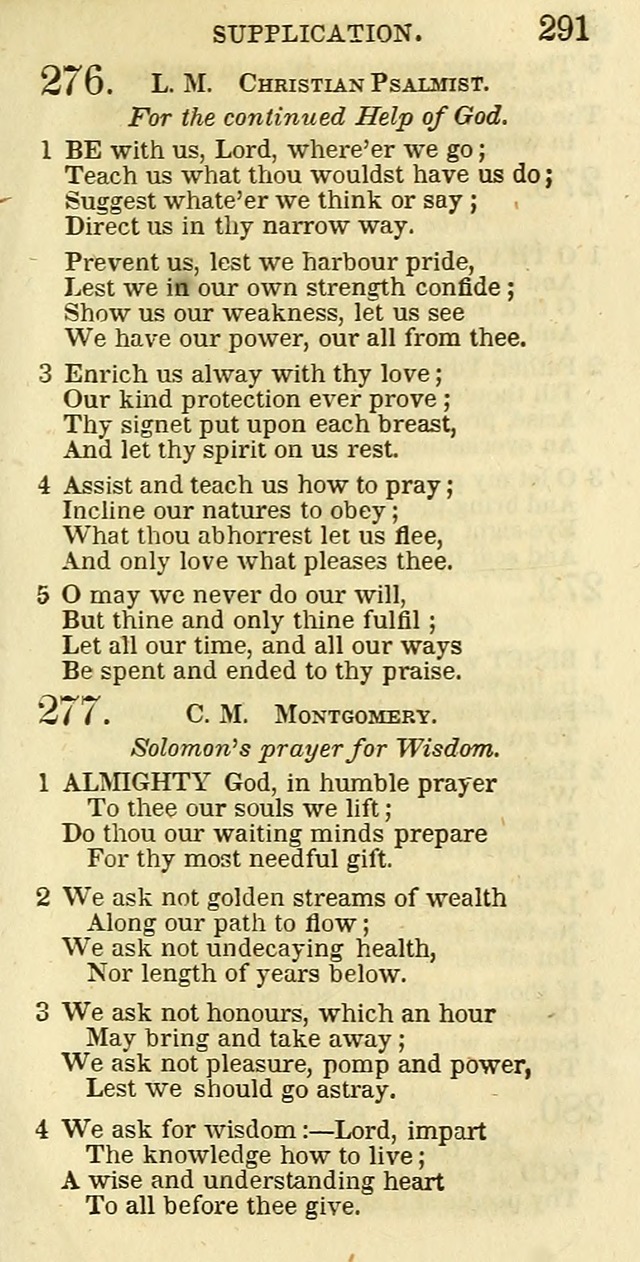 The Christian Psalmist: being a collection of psalms, hymns, and spiritual songs compiled from the most approved authors, and designed as a standard hymn book for public and social worship page 291