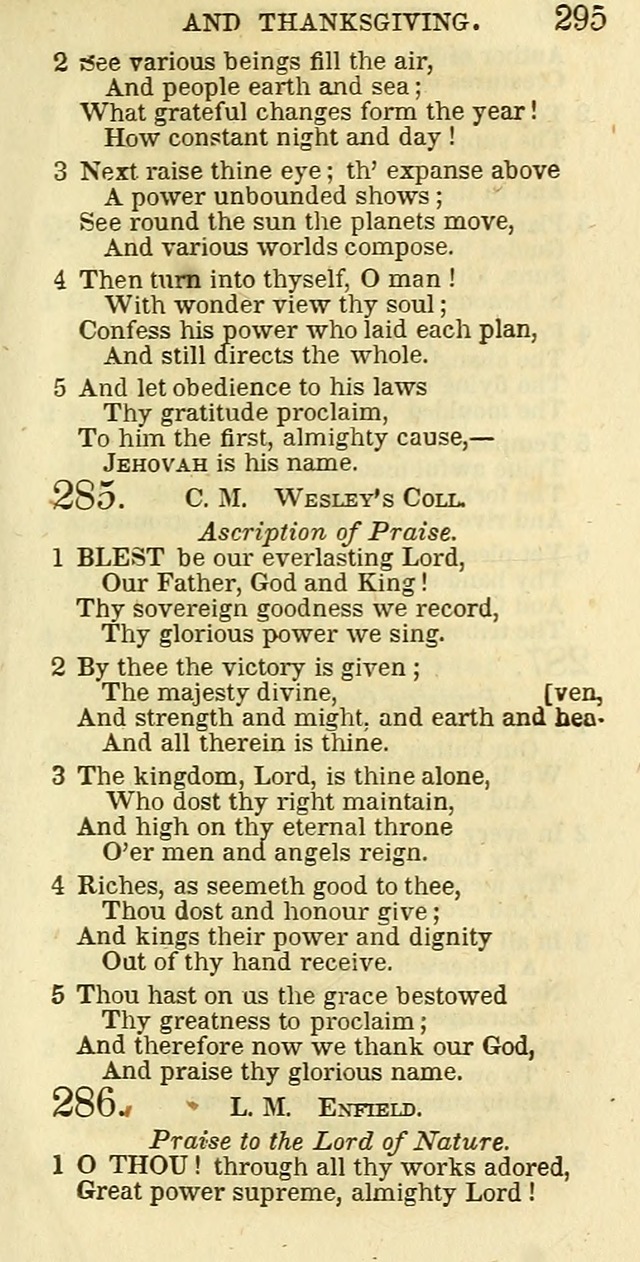 The Christian Psalmist: being a collection of psalms, hymns, and spiritual songs compiled from the most approved authors, and designed as a standard hymn book for public and social worship page 295