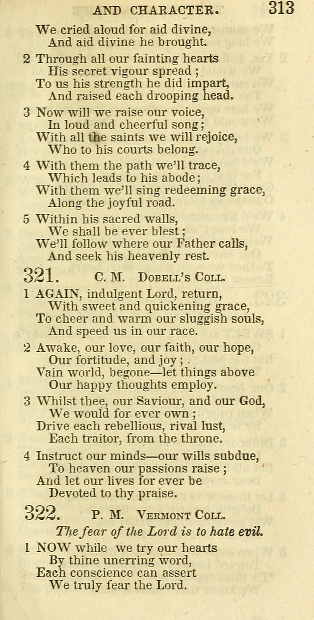 The Christian Psalmist: being a collection of psalms, hymns, and spiritual songs compiled from the most approved authors, and designed as a standard hymn book for public and social worship page 313