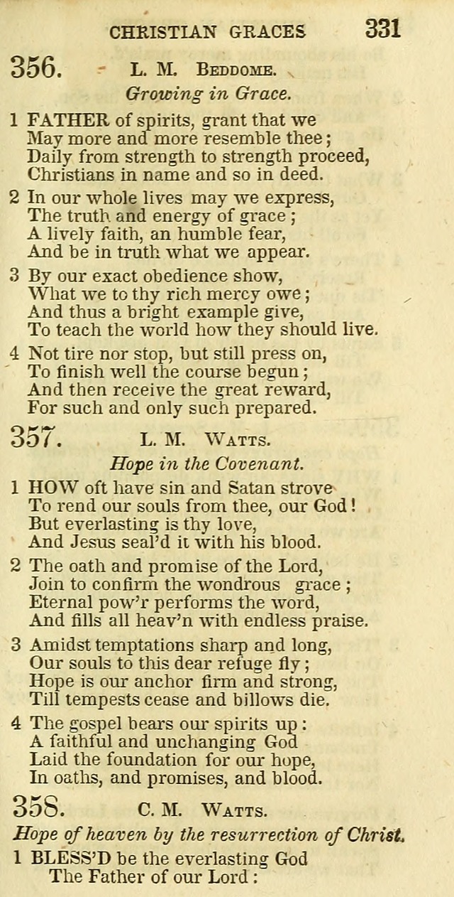 The Christian Psalmist: being a collection of psalms, hymns, and spiritual songs compiled from the most approved authors, and designed as a standard hymn book for public and social worship page 331